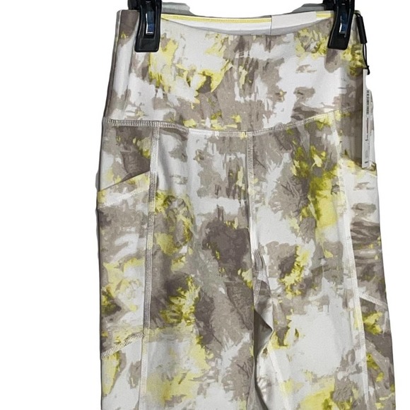 Calvin Klein Performance Printed Cropped Leggings Yellow, white, XS - Picture 4 of 9